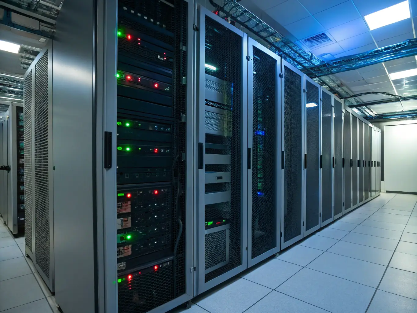Image of a server room with advanced equipment, highlighting the technical infrastructure that supports OCV PLAY's online gaming community.