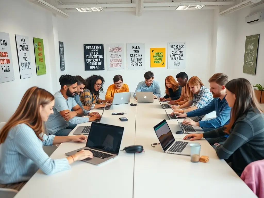 A community event organized by OCV PLAY, showing members collaborating on a digital project, with OCV PLAY banners displayed.